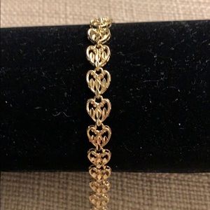 10 Karat Gold heart bracelet